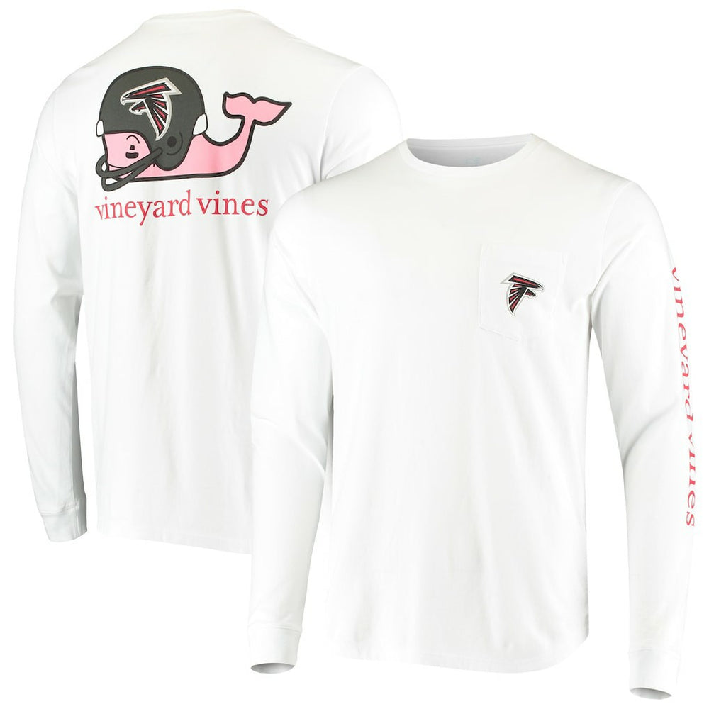 Vineyard Vines Whale Helmet Long Sleeve T-Shirt - Atlanta Falcons