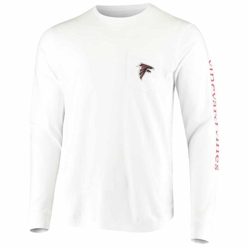 Vineyard Vines Whale Helmet Long Sleeve T-Shirt - Atlanta Falcons