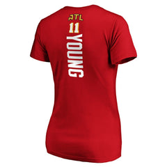 NBA Trae Young Atlanta Hawks Women's Playmaker Name & Number V-Neck T-Shirt
