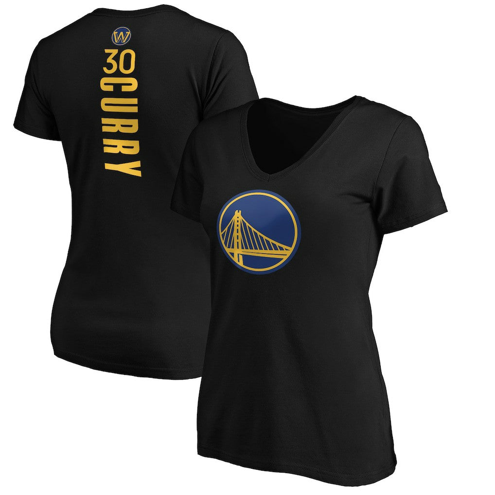 NBA Stephen Curry Golden State Warriors Women's Playmaker Name & Number V-Neck T-Shirt sale