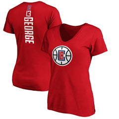 NBA Paul George LA Clippers Women's Playmaker Name & Number V-Neck T-Shirt