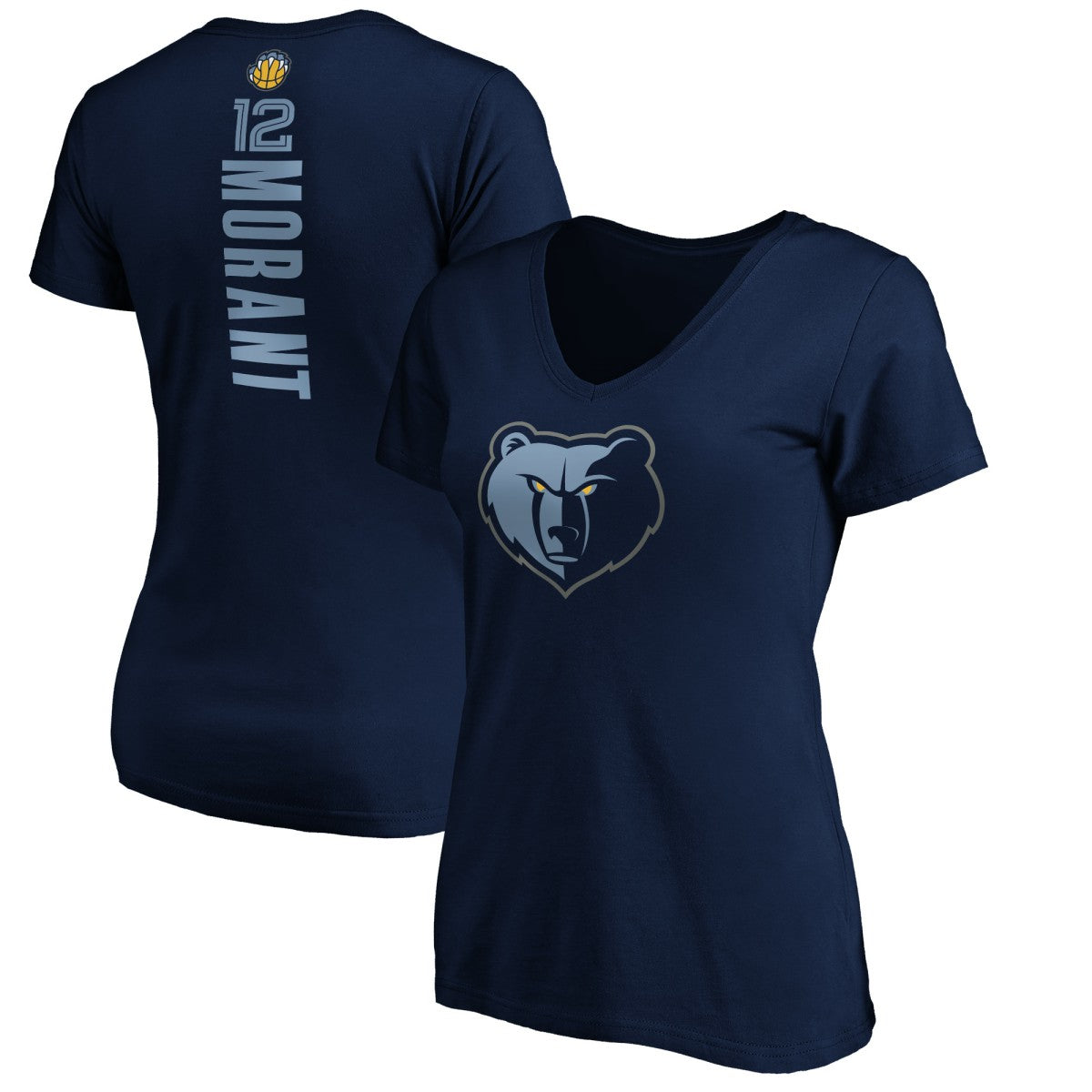 NBA Ja Morant Memphis Grizzlies Women's Playmaker Name & Number V-Neck T-Shirt