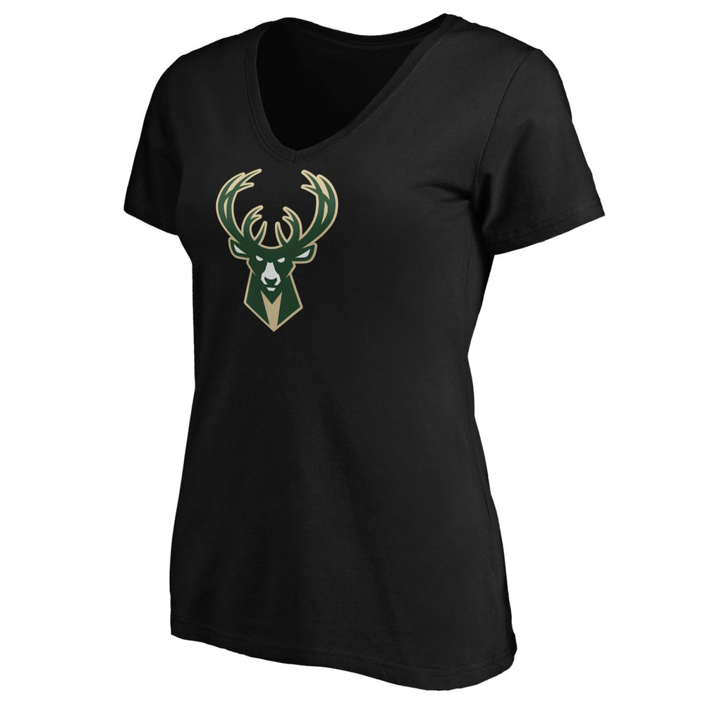 NBA Giannis Antetokounmpo Milwaukee Bucks Women's Playmaker Name & Number V-Neck T-Shirt
