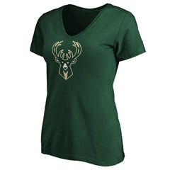 NBA Giannis Antetokounmpo Milwaukee Bucks Women's Playmaker Name & Number V-Neck T-Shirt