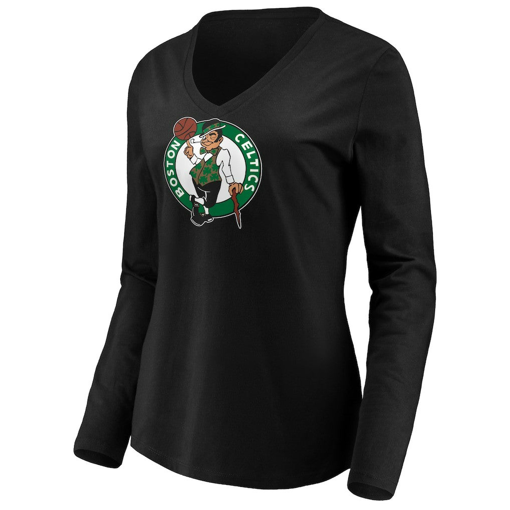 NBA Jayson Tatum Boston Celtics Women's Playmaker Name & Number Long Sleeve V-Neck T-Shirt