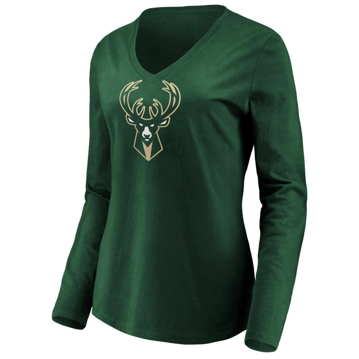 NBA Giannis Antetokounmpo Milwaukee Bucks Women's Playmaker Name & Number Long Sleeve V-Neck T-Shirt