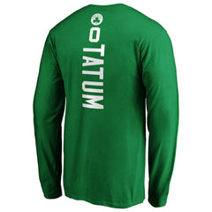 NBA Jayson Tatum Boston Celtics Playmaker Name & Number Long Sleeve T-Shirt