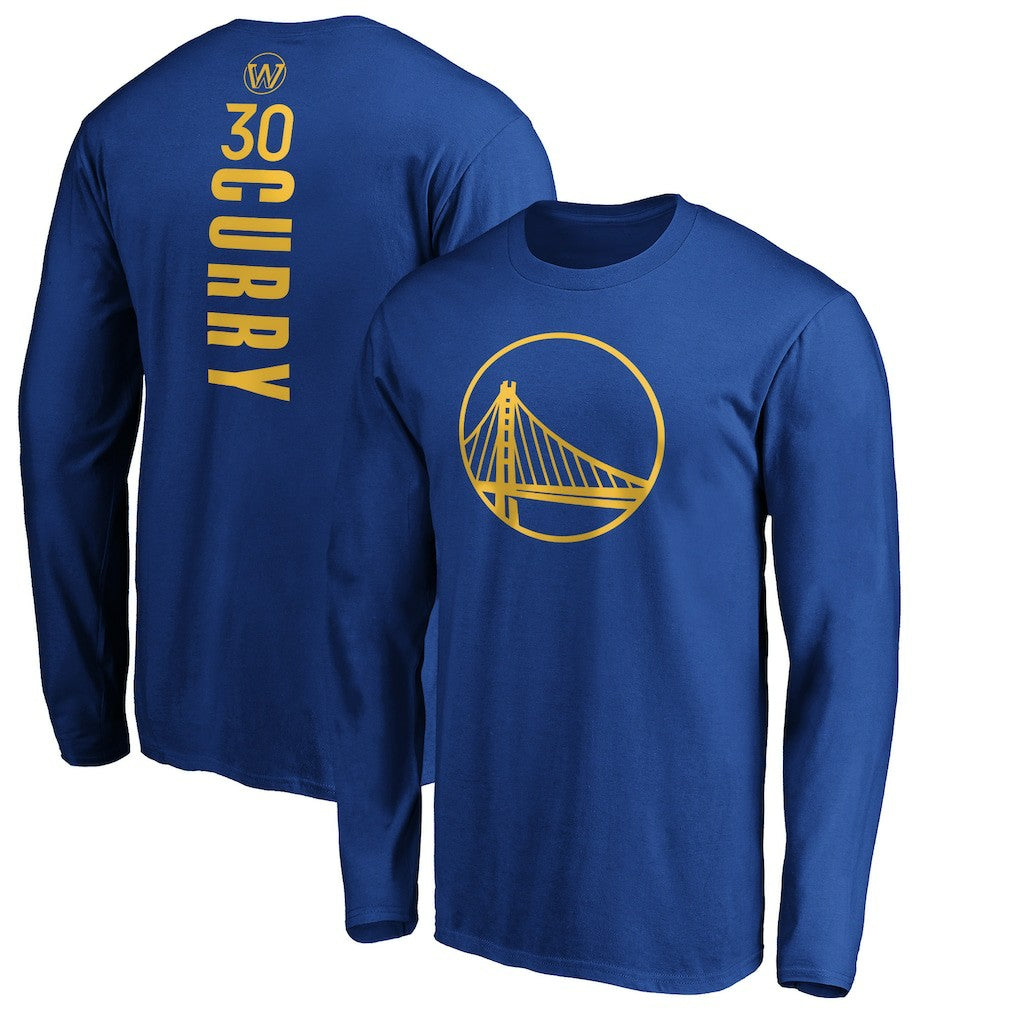 NBA Stephen Curry Golden State Warriors Playmaker Name & Number Long Sleeve T-Shirt sale