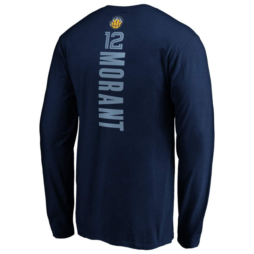NBA Ja Morant Memphis Grizzlies Playmaker Name & Number Long Sleeve T-Shirt