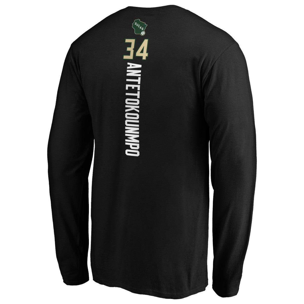 NBA Giannis Antetokounmpo Milwaukee Bucks Playmaker Name & Number Long Sleeve T-Shirt