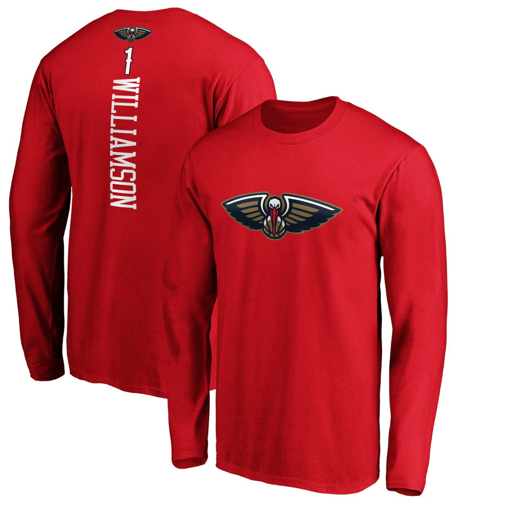 NBA Zion Williamson New Orleans Pelicans Playmaker Name & Number Long Sleeve T-Shirt