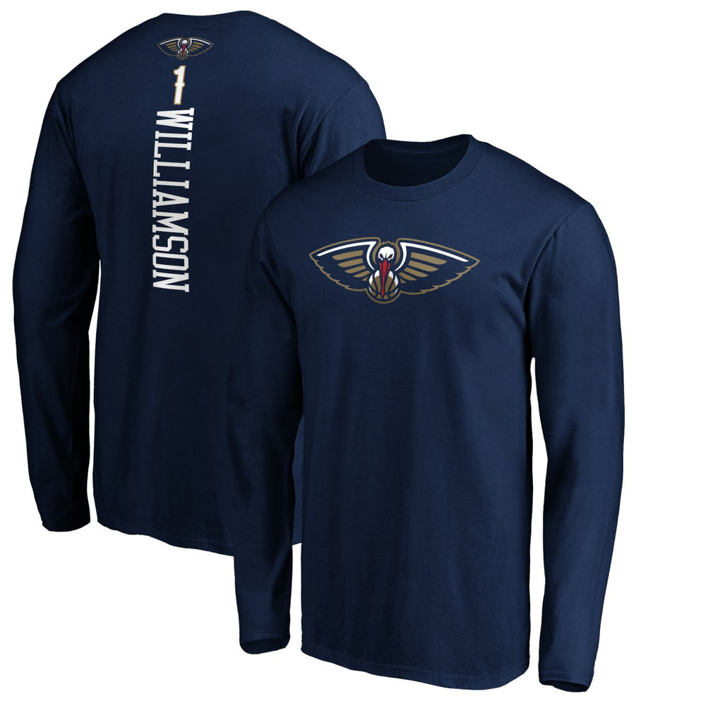 NBA Zion Williamson New Orleans Pelicans Playmaker Name & Number Long Sleeve T-Shirt