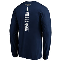 NBA Zion Williamson New Orleans Pelicans Playmaker Name & Number Long Sleeve T-Shirt