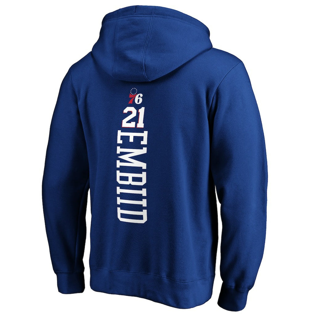 NBA Joel Embiid Philadelphia 76ers Playmaker Name & Number Pullover Hoodie