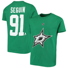 NHL Kelly Green Tyler Seguin Dallas Stars Youth Player Name & Number T-Shirt