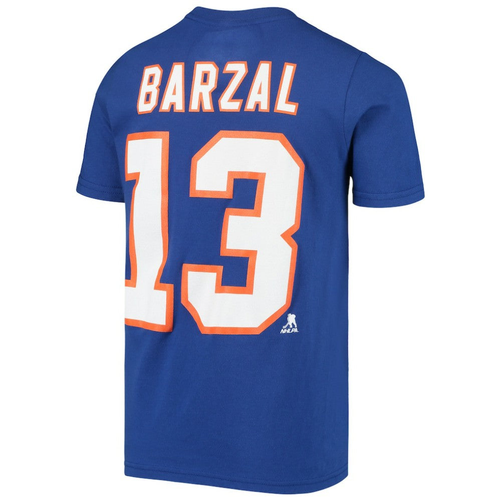 NHL Royal Mathew Barzal New York Islanders Youth Player Name & Number T-Shirt