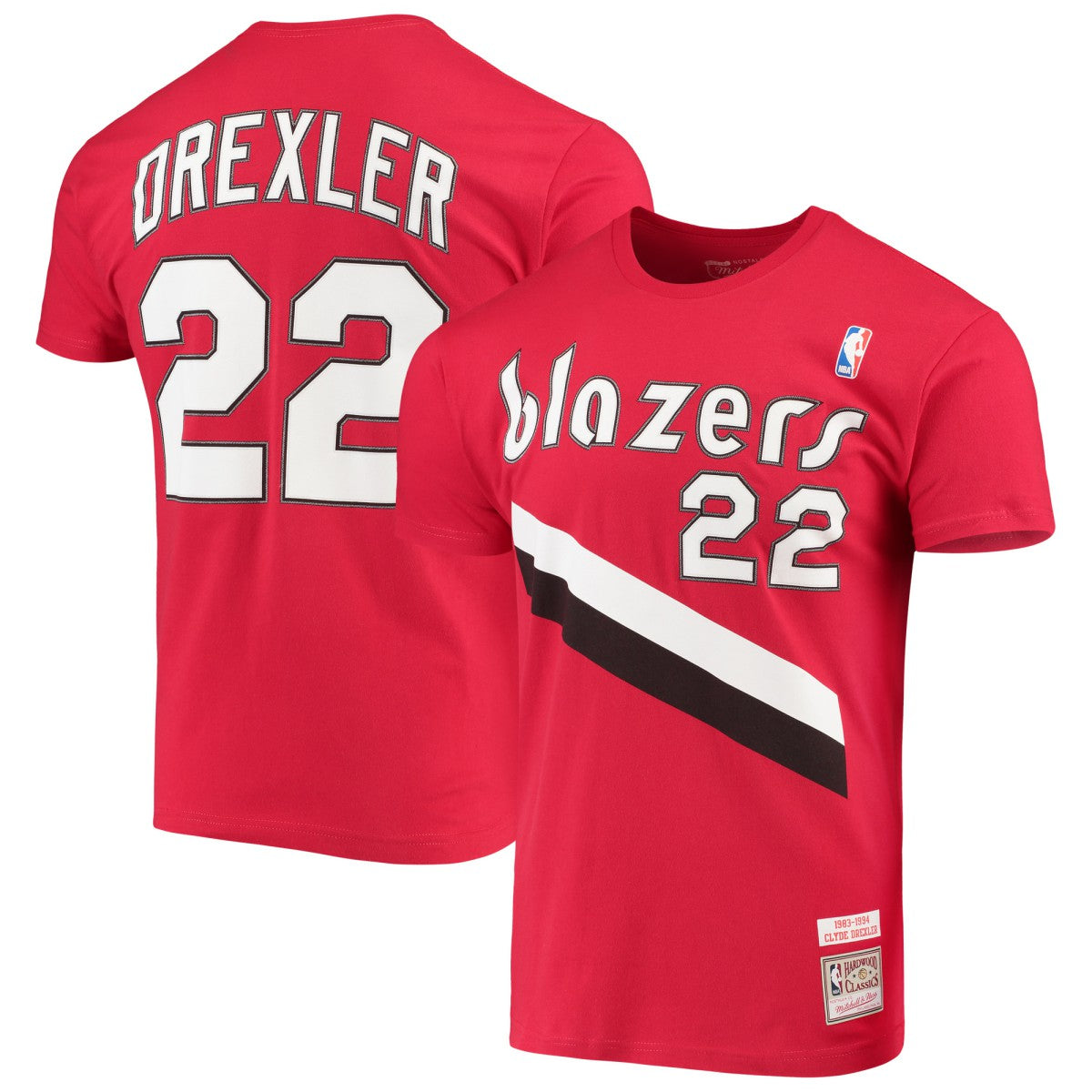 NBA Clyde Drexler Portland Trail Blazers Hardwood Classics Player Name & Number T-Shirt