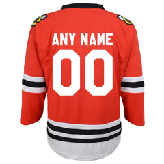NHL Red Chicago Blackhawks Youth Replica Custom Jersey