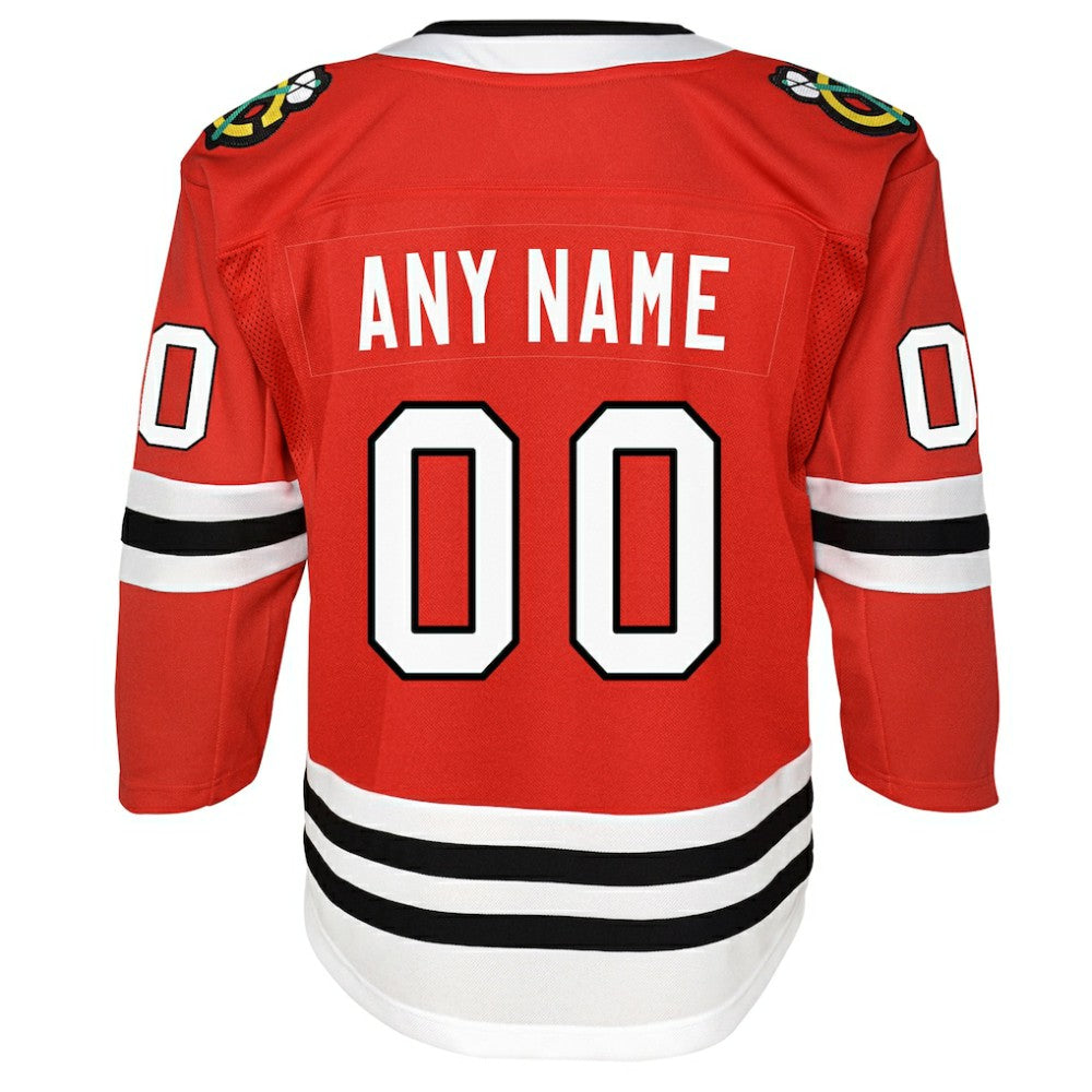 NHL Red Chicago Blackhawks Youth Premier Custom Jersey