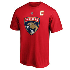NHL Red Aleksander Barkov Florida Panthers Fanatics Authentic Stack Player Name & Number T-Shirt