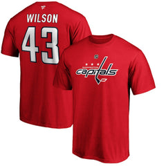 NHL Red Tom Wilson Washington Capitals Fanatics Authentic Stack Player Name & Number T-Shirt