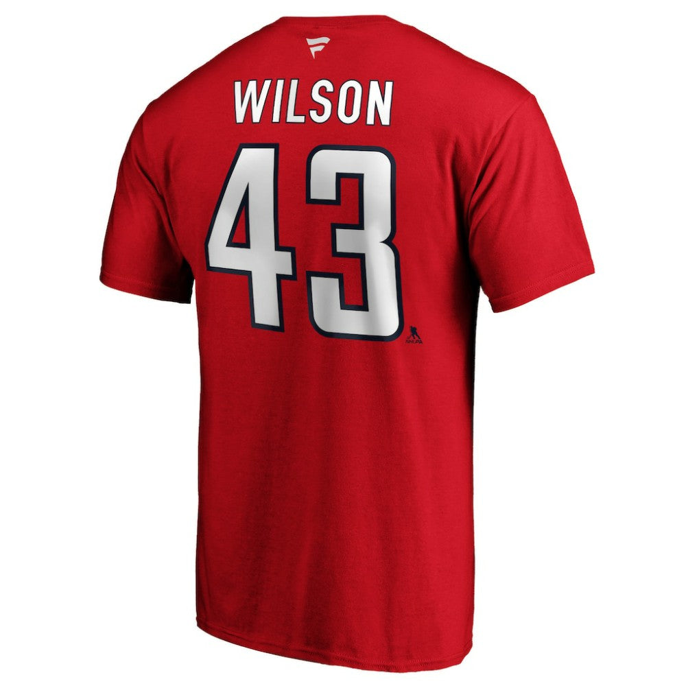 NHL Red Tom Wilson Washington Capitals Fanatics Authentic Stack Player Name & Number T-Shirt