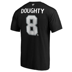 NHL Black Drew Doughty Los Angeles Kings Fanatics Authentic Stack Name & Number Team T-Shirt