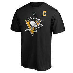 NHL Black Sidney Crosby Pittsburgh Penguins Fanatics Authentic Stack Player Name & Number T-Shirt