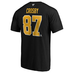 NHL Black Sidney Crosby Pittsburgh Penguins Fanatics Authentic Stack Player Name & Number T-Shirt