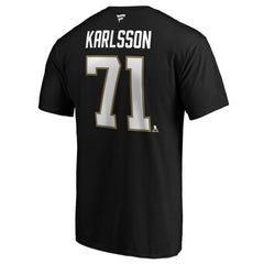 NHL Black William Karlsson Vegas Golden Knights Fanatics Authentic Stack Player Name & Number T-Shirt
