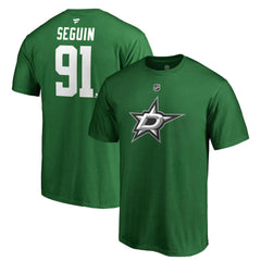 NHL Kelly Green Tyler Seguin Dallas Stars Fanatics Authentic Stack Player Name & Number T-Shirt