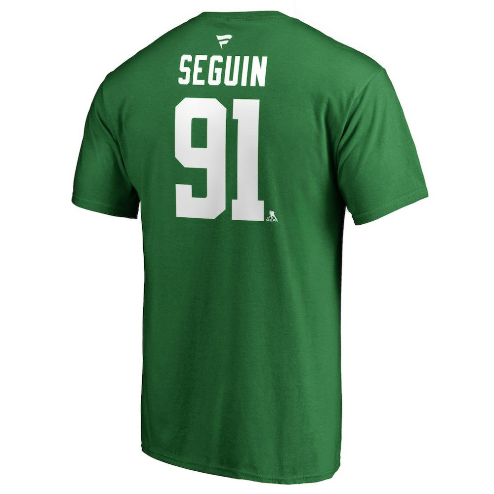 NHL Kelly Green Tyler Seguin Dallas Stars Fanatics Authentic Stack Player Name & Number T-Shirt