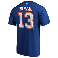 NHL Royal Mathew Barzal New York Islanders Fanatics Authentic Stack Player Name & Number T-Shirt