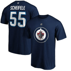 NHL Navy Mark Scheifele Winnipeg Jets Fanatics Authentic Stack Name & Number Team T-Shirt
