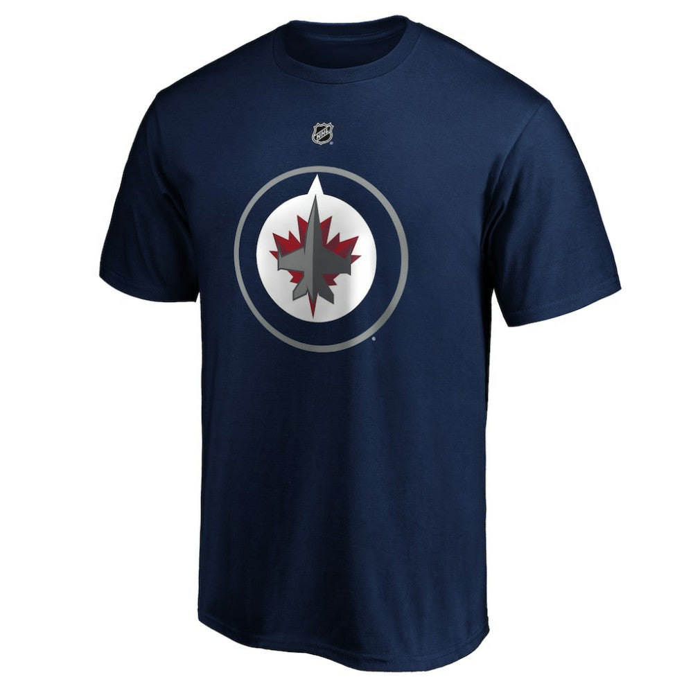 NHL Navy Mark Scheifele Winnipeg Jets Fanatics Authentic Stack Name & Number Team T-Shirt