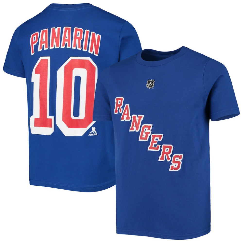 NHL Blue Artemi Panarin New York Rangers Youth Player Name & Number T-Shirt