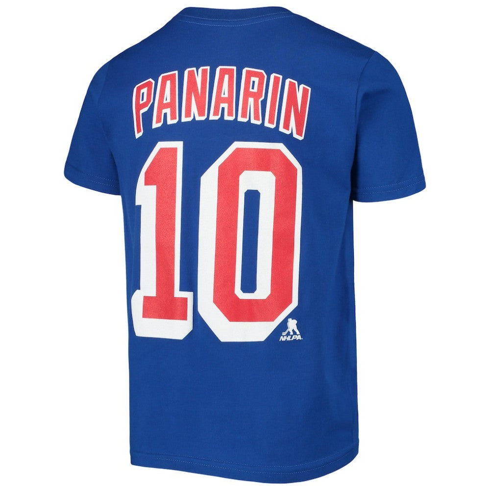 NHL Blue Artemi Panarin New York Rangers Youth Player Name & Number T-Shirt