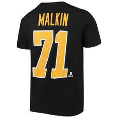 NHL Black Evgeni Malkin Pittsburgh Penguins Youth Player Name & Number T-Shirt