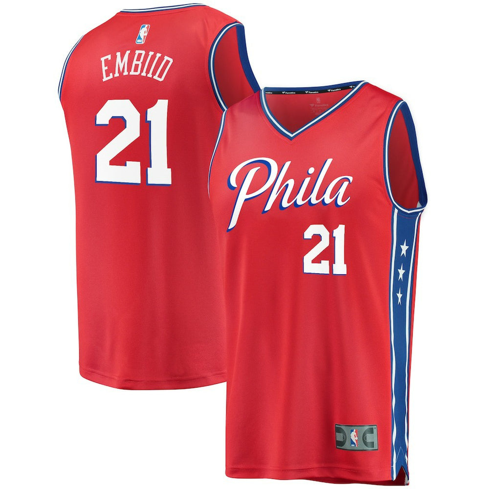 NBA Joel Embiid Philadelphia 76ers Youth 2019/20 Fast Break Replica Player Team Jersey