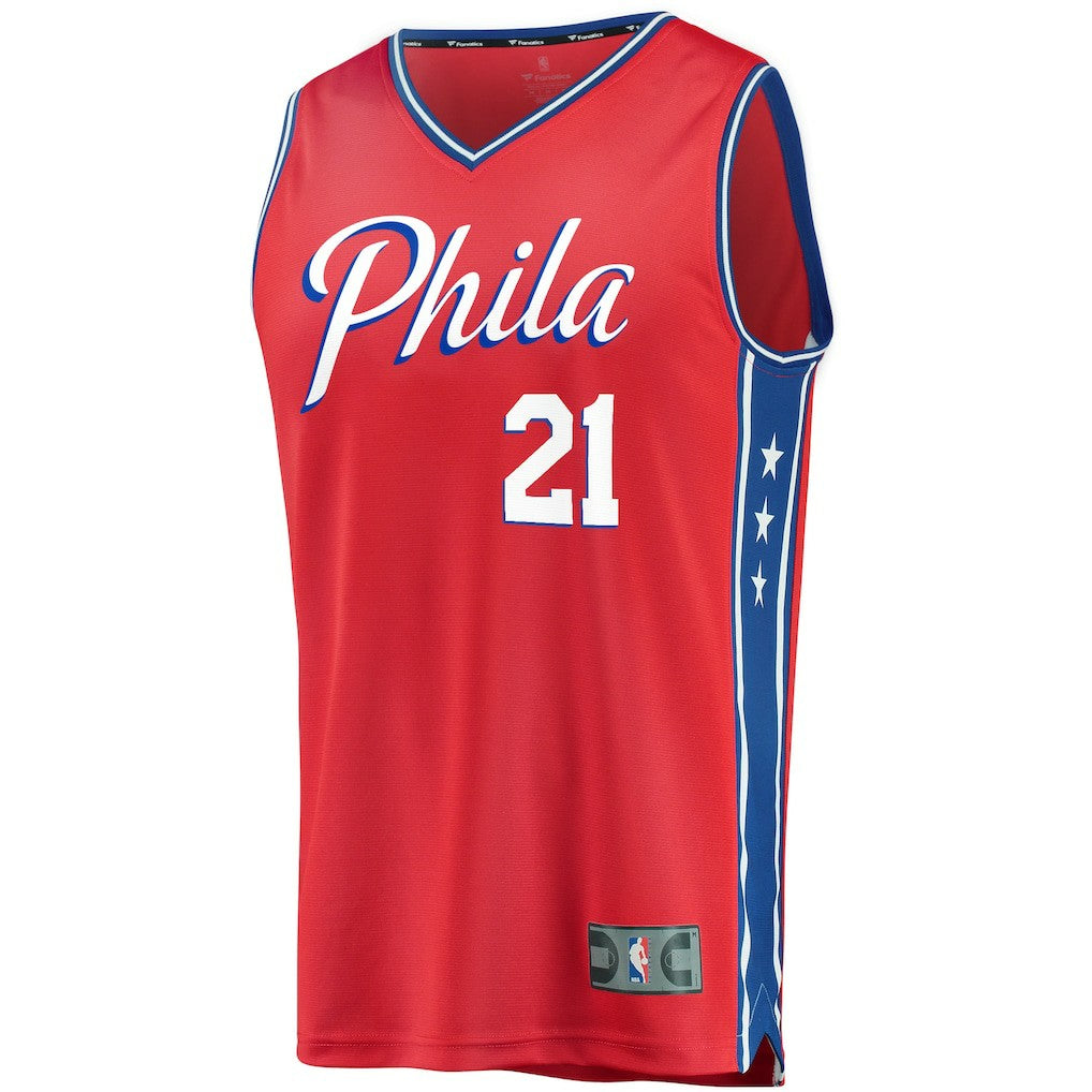NBA Joel Embiid Philadelphia 76ers Youth 2019/20 Fast Break Replica Player Team Jersey