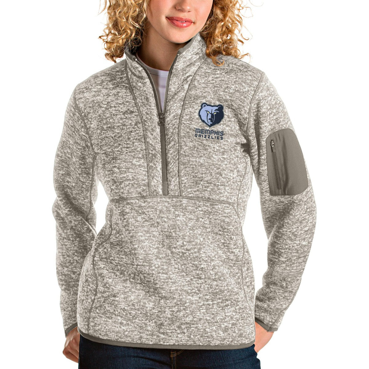 NBA Memphis Grizzlies Antigua Women's Fortune Quarter-Zip Pullover Jacket