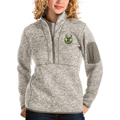 NBA Milwaukee Bucks Antigua Women's Fortune Quarter-Zip Pullover Jacket