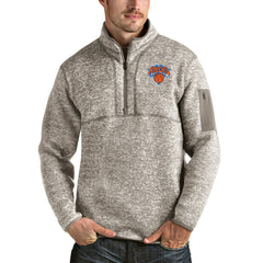 NBA New York Knicks Antigua Fortune Quarter-Zip Pullover Jacket