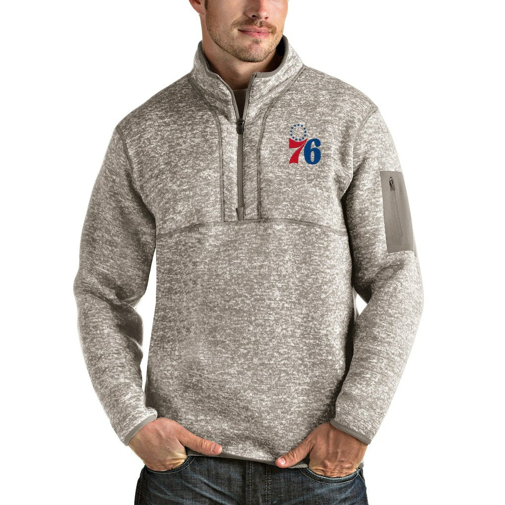 NBA Philadelphia 76ers Antigua Fortune Quarter-Zip Pullover Jacket