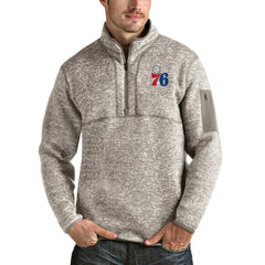 NBA Philadelphia 76ers Antigua Fortune Quarter-Zip Pullover Jacket