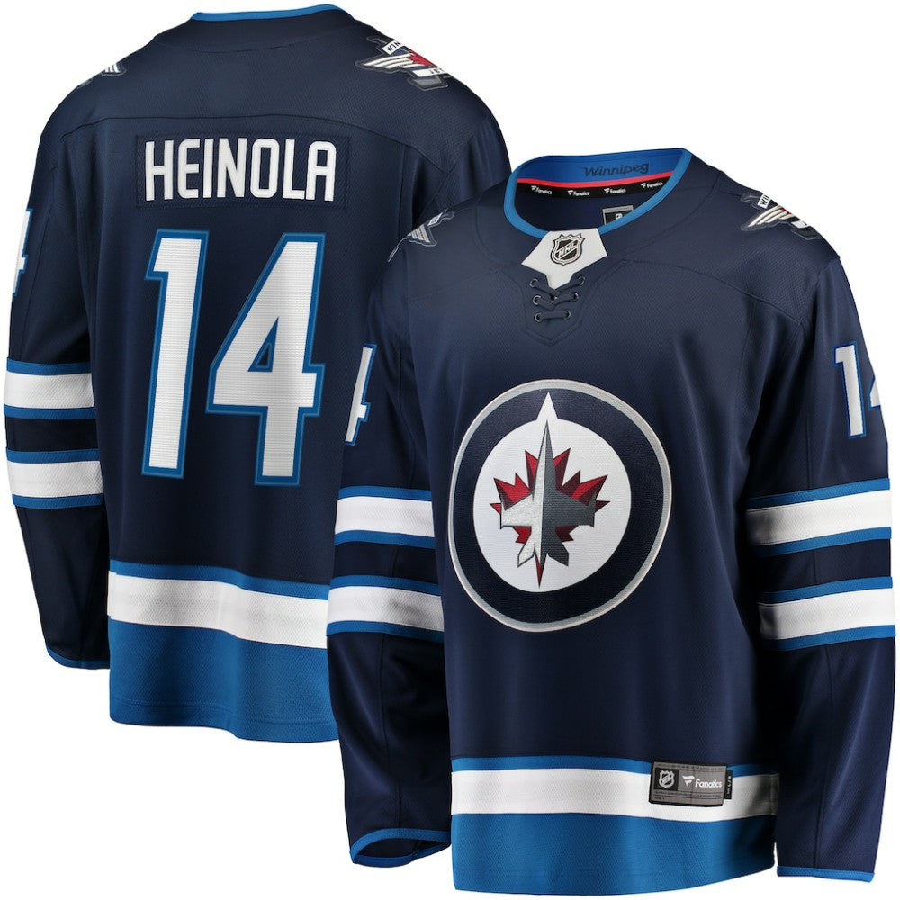 NHL Navy Ville Heinola Winnipeg Jets Fanatics Home Breakaway Player Jersey