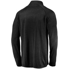 Striated Primary Logo Raglan Quarter-Zip Pullover Jacket - Las Vegas Raiders