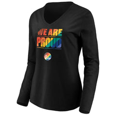 NBA Golden State Warriors Women's We Are Proud Long Sleeve V-Neck T-Shirt sale