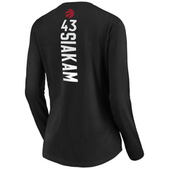 NBA Pascal Siakam Toronto Raptors Women's Playmaker Name & Number Long Sleeve T-Shirt