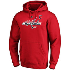 NHL Red Alexander Ovechkin Washington Capitals Fanatics Authentic Stack Player Name & Number Fitted Pullover Hoodie